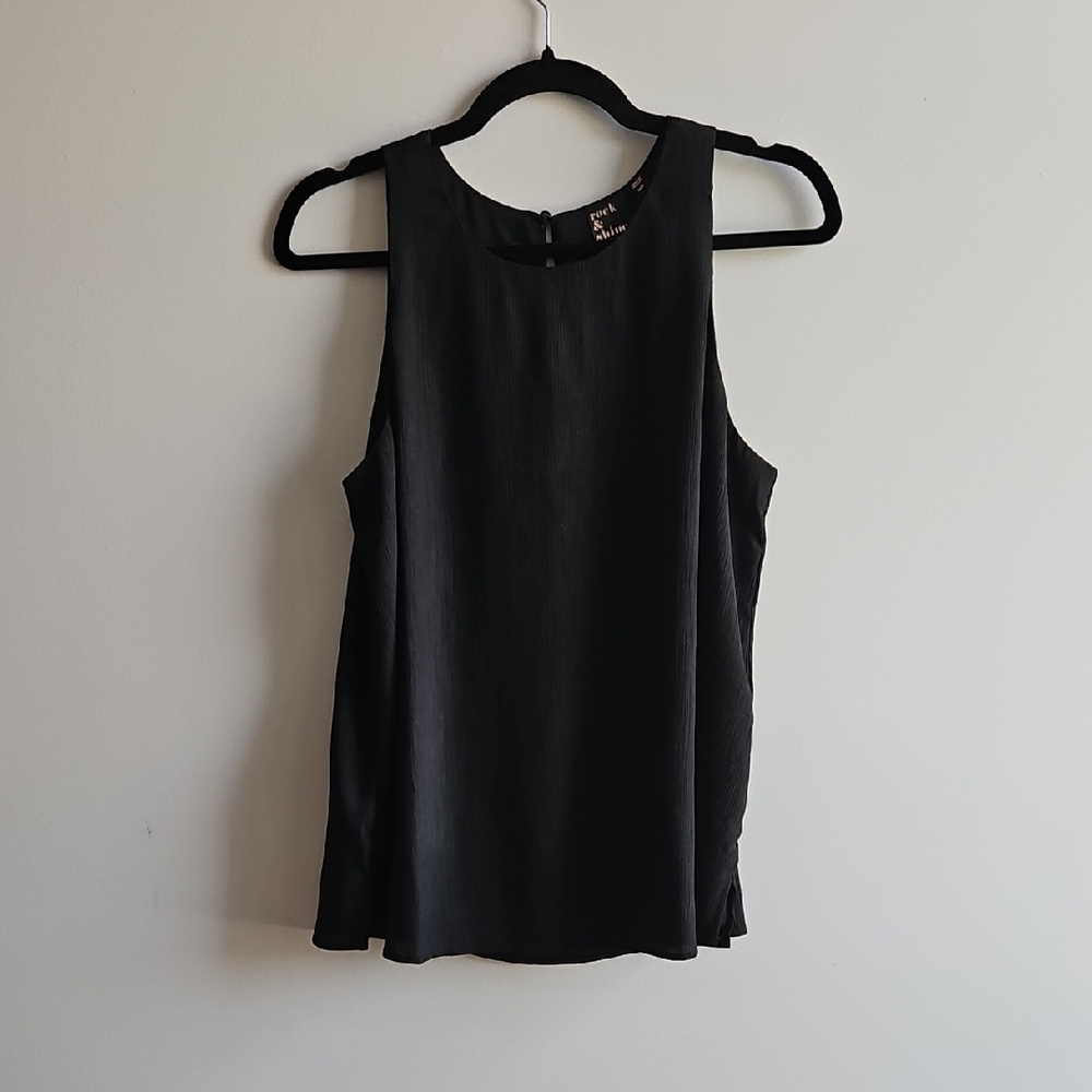 2/$20 Rock & Shine - Elegant Black Sleeveless Top - Size Medium